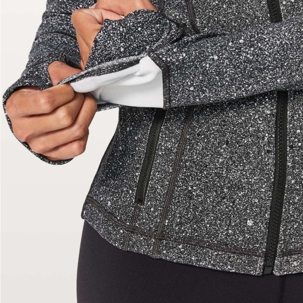 Lululemon Define Jacket in Luminesce Splatter White Black Pattern Size 4 - Picture 3 of 8